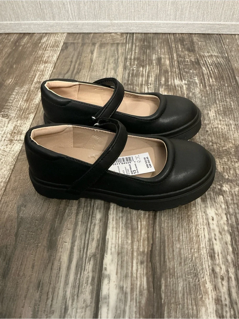 The Children's Place Black Mary Jane School Shoe Size 13